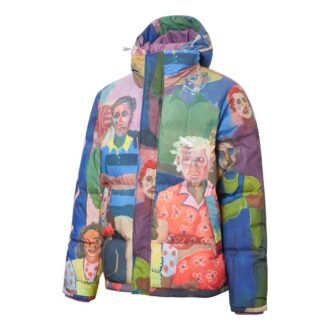 PUMA x Kidsuper Studio Printed Puffer Dunjakke «Blå Rød Grønn Lilla»