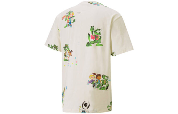 PUMA x KS AOP T-SHIRT Kortermet Kremhvit