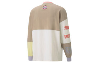 PUMA x KS LS T-skjorte med lange ermer, kremhvit