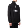 PUMA x Maison Kitsun Genser med halv glidelås «Svart og hvit»