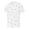 PUMA x Maison Kitsune Crossover Aop T-skjorte Brodert Logo Sports Rund Hals Kortermet Hvit