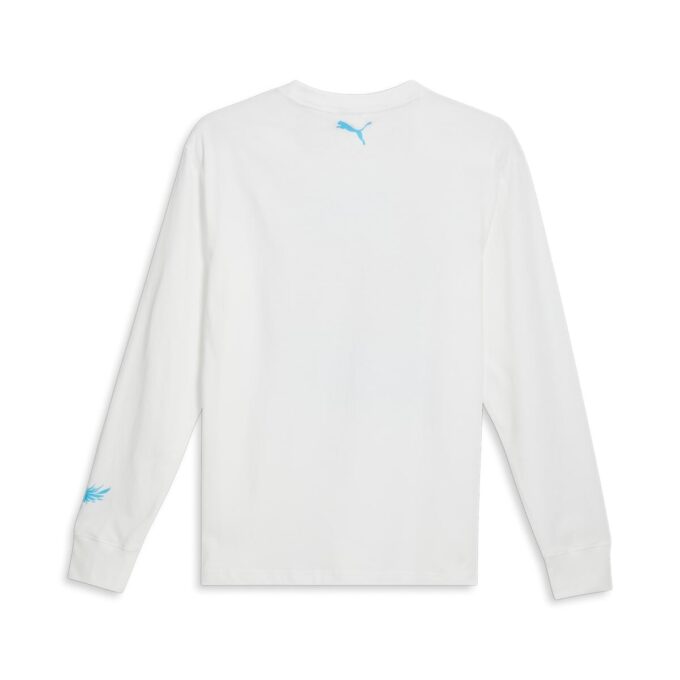 PUMA x MELO Blå Hive Langermet Basketball T-skjorte «Hvit»