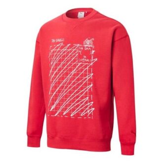 PUMA x Michael Lau Graphic langermede gensere med rund hals «Rød»