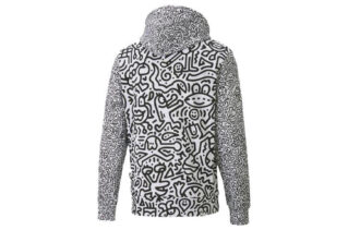 PUMA x MR DOODLE Crossover Brodert logo Trykk Graffiti Fritidsskjorte Hvit