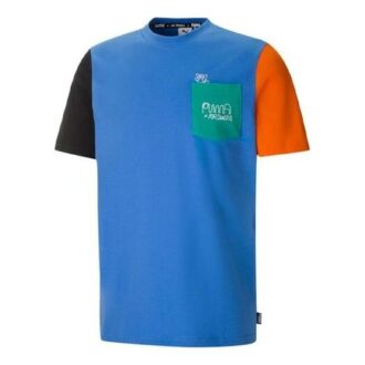 PUMA x Mr Doodle Crossover Casual Sports Rund Hals Kortermet Blå