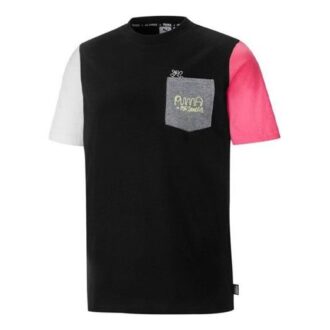 PUMA x Mr Doodle Crossover Casual Sports Rund Hals Kortermet Svart