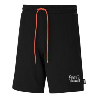 PUMA x MR DOODLE Crossover Funny Graffiti Sportshorts Svart