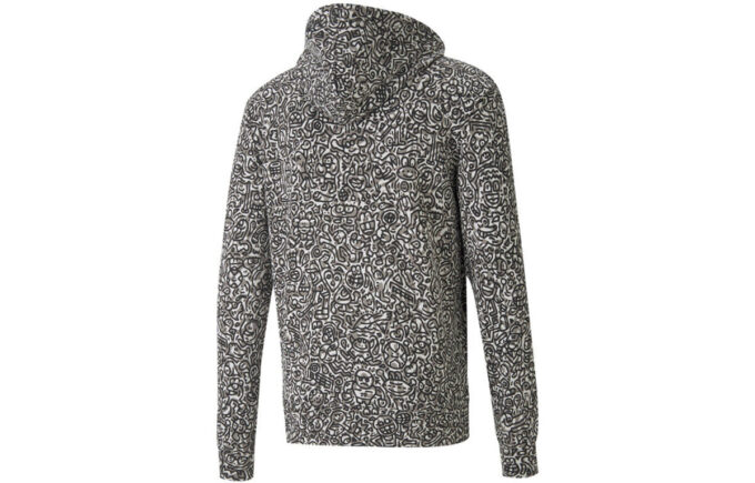 PUMA x Mr Doodle Crossover Snorhette Strikkegenser Avslappet Sport Svart