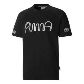 PUMA x Mr.Doodle skjorteermet t-skjorte med rund hals «Svart og hvit»
