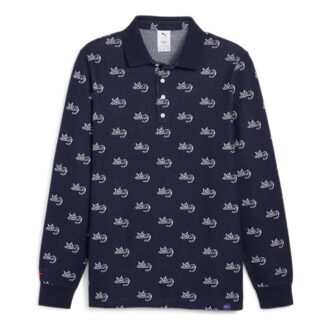 PUMA x Noah Jacquard Poloskjorte «Marineblå»