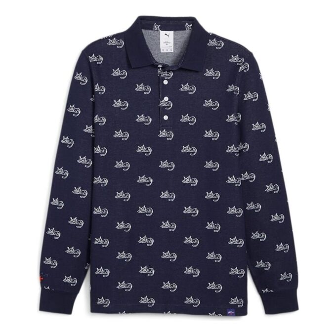 PUMA x Noah Jacquard Poloskjorte «Marineblå»