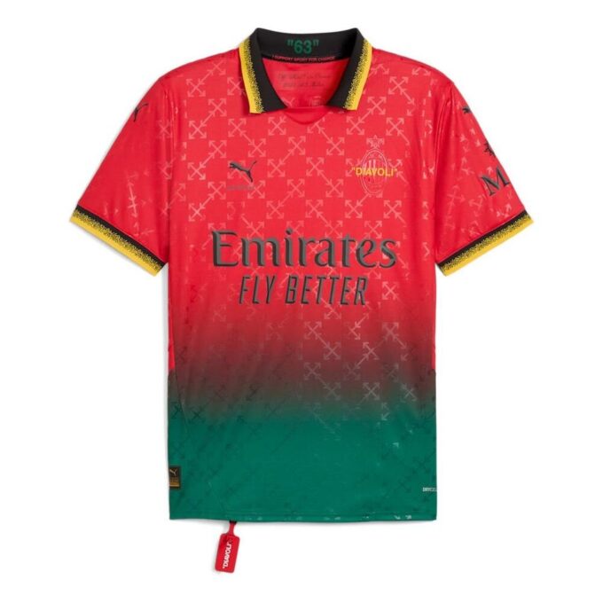 PUMA x Off White AC Milan Replica-drakt «Rød»