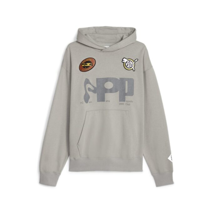 PUMA x PERKS AND MINI Graphic Hettegenser «Betonggrå»