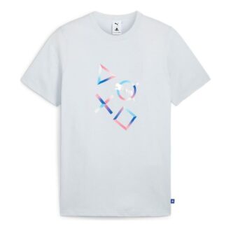 PUMA x PlayStation Graphic T-skjorte «Silver Mist»
