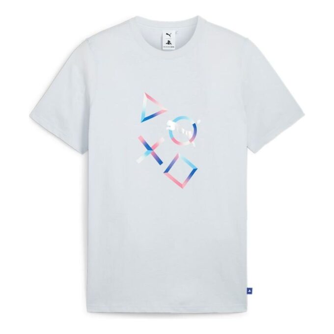 PUMA x PlayStation Graphic T-skjorte «Silver Mist»