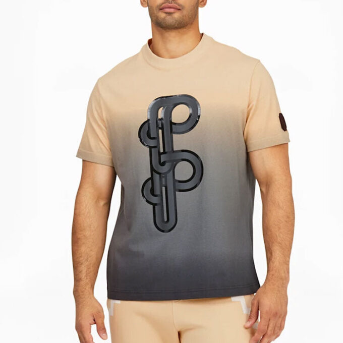 PUMA x PRONOUNCE Graphic T-skjorte med kryssoverfarge, tie dye-logo, korte ermer, khaki