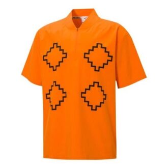 PUMA x Pronounce Graphic V-hals kortermet t-skjorte «Oransje svart»