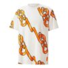 PUMA x PRONOUNCE Unisex Graphic T-skjorte med kryssede kjeder, trykk, Athleisure, fritid, sport, korte ermer, kremhvit
