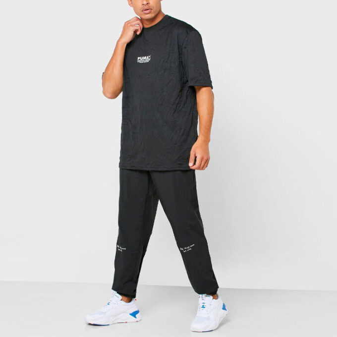 PUMA x Randomevent vevde bukser «Svart»