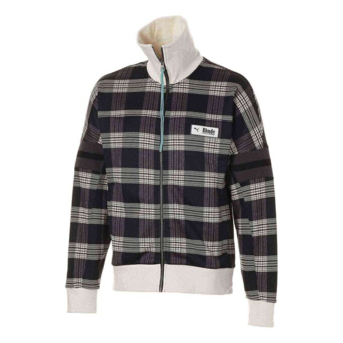 PUMA x Rhude XTG AOP TRA Multi SP WUP strikkejakke «Hvitbrun»