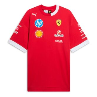 PUMA x Scuderia Ferrari 2025 Replica Oversized-Fit Drivers T-skjorte «Mørk kirsebær»