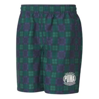 PUMA x The Hundreds Crossover Print Athleisure Casual Sportshorts Grønn