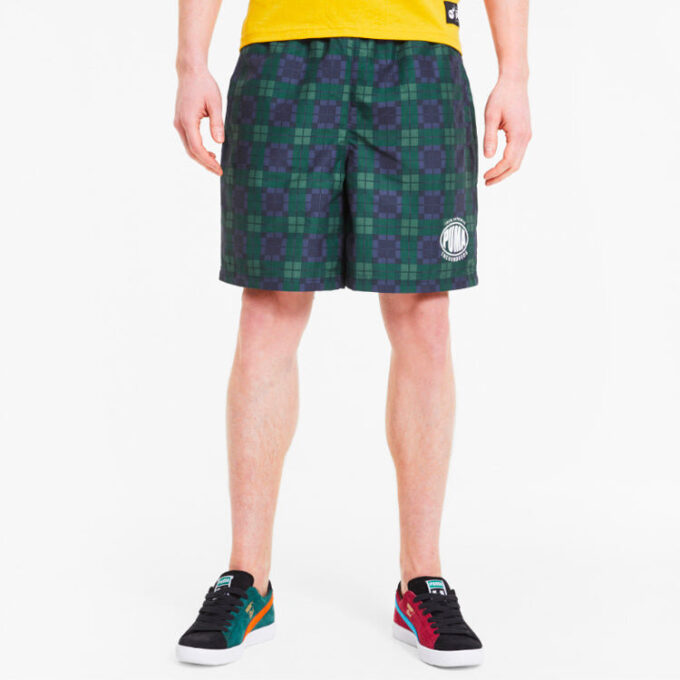 PUMA x The Hundreds Crossover Print Athleisure Casual Sportshorts Grønn