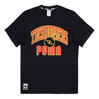 PUMA x The Hundreds genser med rund hals og korte ermer, svart