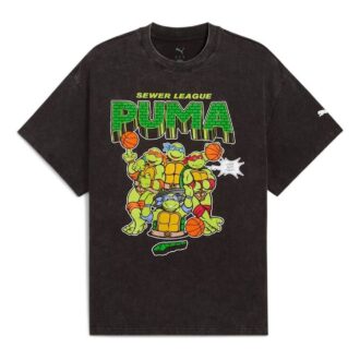 PUMA x TMNT Basketball T-skjorte «Vasket svart»