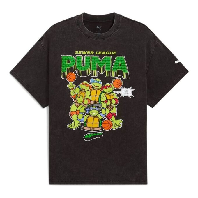 PUMA x TMNT Basketball T-skjorte «Vasket svart»