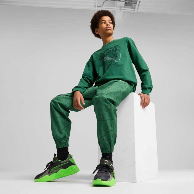 PUMA x TMNT store barnebukser med avslappet vevd cargo