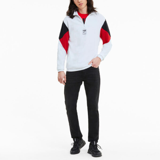 Rebel Half-Zip TR &laquo;Hvit Svart Rød&raquo;