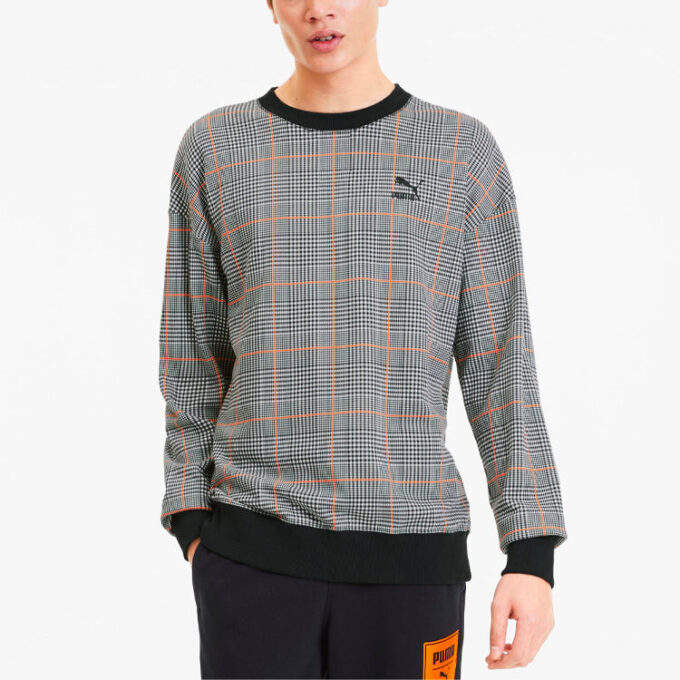 Rechack Pack Crew Genser &laquo;Grå Svart Hvit Oransje&raquo;