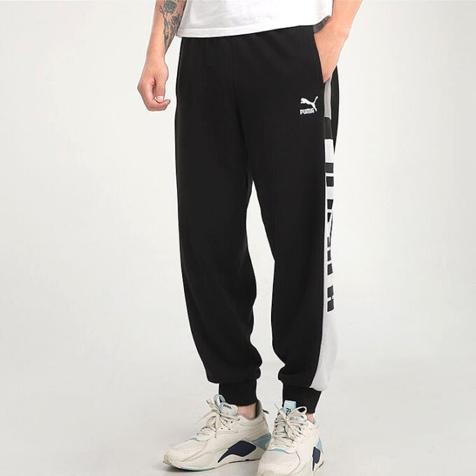 Retro Block Joggebukse &laquo;Svart Hvit Grå&raquo;