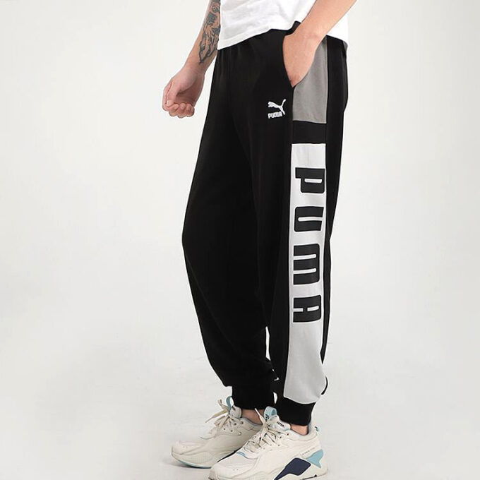 Retro Block Joggebukse &laquo;Svart Hvit Grå&raquo;
