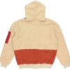 Retro Block Sherpa Full-Zip Hettegenser &laquo;Beige Rød Grønn&raquo;