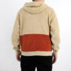 Retro Block Sherpa Full-Zip Hettegenser &laquo;Beige Rød Grønn&raquo;