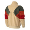 Retro Block Sherpa Jakke &laquo;Brun Rød Grønn&raquo;