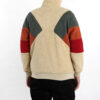 Retro Block Sherpa Jakke &laquo;Brun Rød Grønn&raquo;
