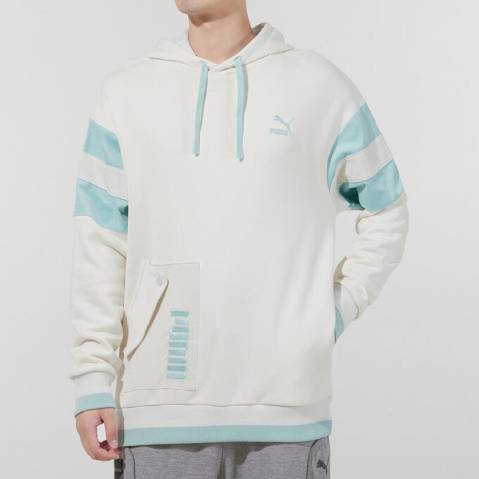 Retro Brodert Logo Sport Kremhvit