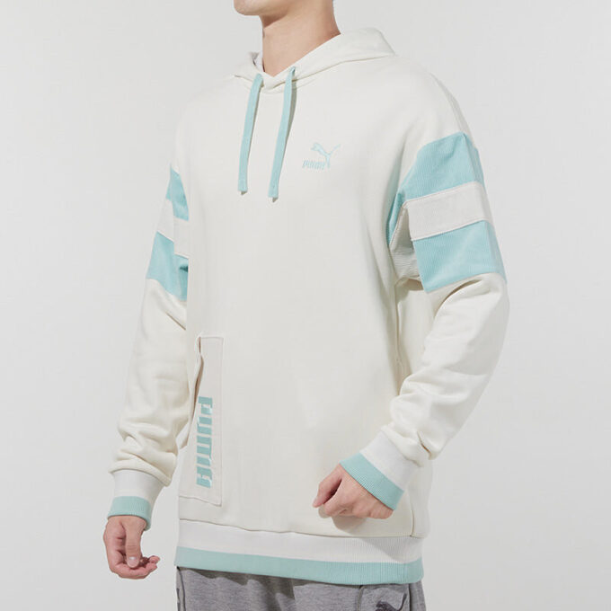Retro Brodert Logo Sport Kremhvit