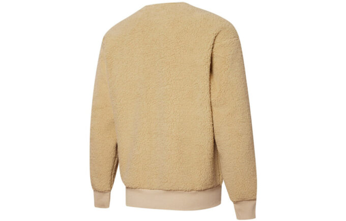 Retro Sherpa-genser med rund hals &laquo;Brun&raquo;