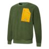 Retro Sherpa-genser med rund hals «Grønn»
