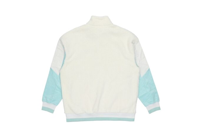 Retro Sherpa Jakke &laquo;Beige Blå&raquo;