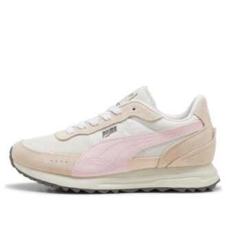 Road Rider Semsket skinn &laquo;Hvit Whisp Rosa&raquo;