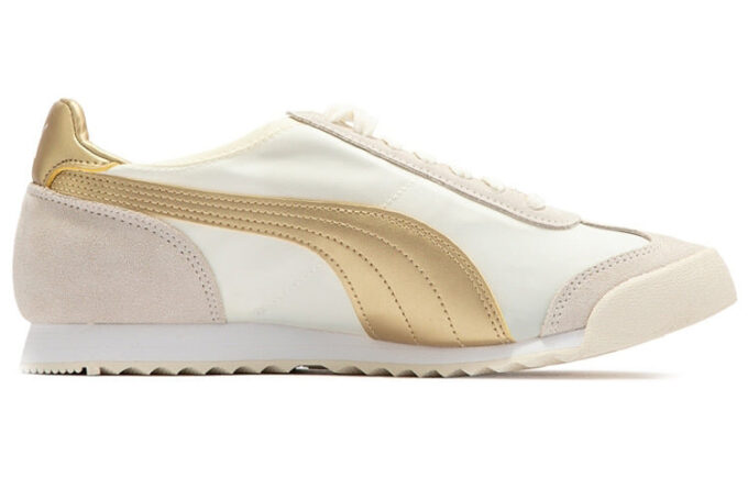 Roma OG Nylon «Metallisk – Whisper White Team Gold»