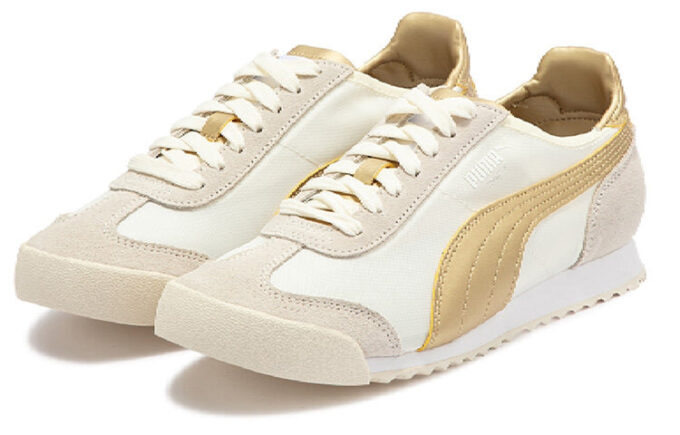 Roma OG Nylon «Metallisk – Whisper White Team Gold»