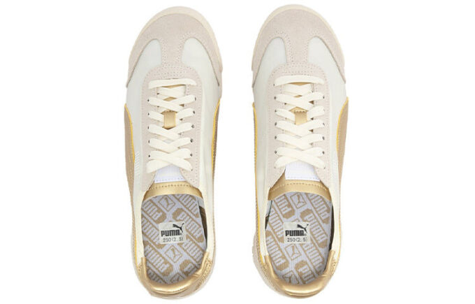 Roma OG Nylon «Metallisk – Whisper White Team Gold»