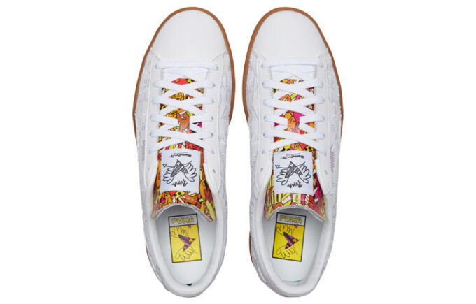 Romero Britto x Kurv &laquo;Brodert – Hvit Tyggegummi&raquo;