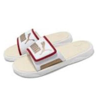 Royalcat Comfort Slides &laquo;Hvit Rød Gull&raquo;